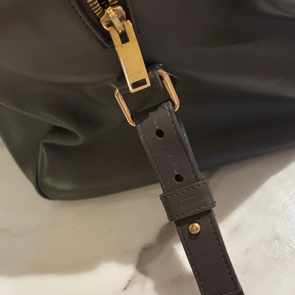 Saint Laurent Charcoal Duffel Bag